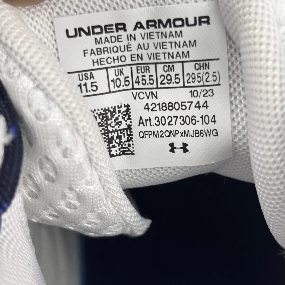 Under Armour‎ Highlight Hammer MC Football Cleats Men's US 11.5 White/Navy/Black